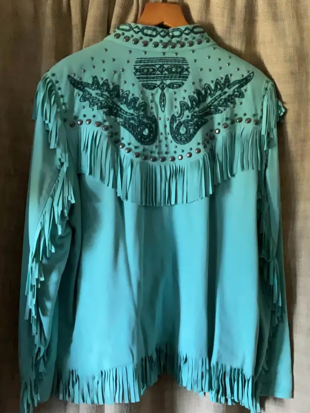 2X Unworn Double D Ranchwear 'Outside Boys' Turquoise Jacket - Picture 4 of 6